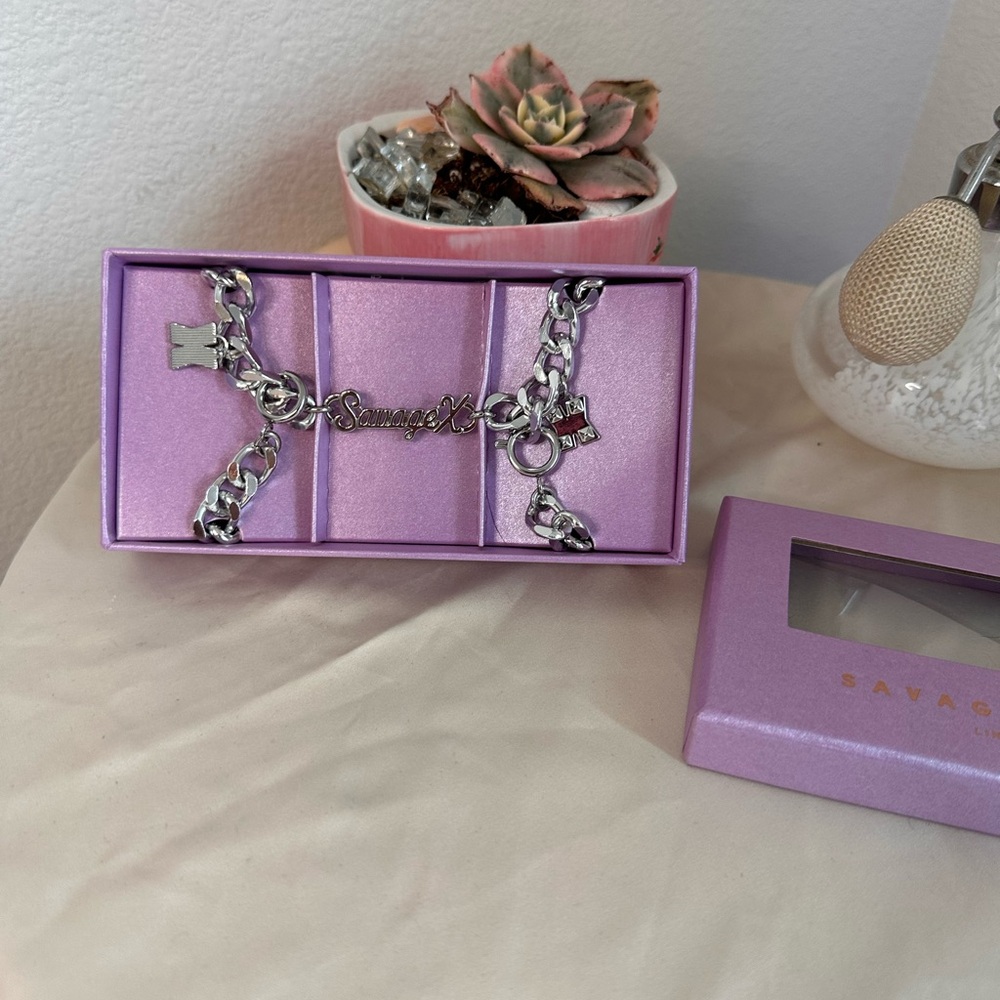 Savage X Fenty Silver Charm Handcuffs - Picture 2 of 2